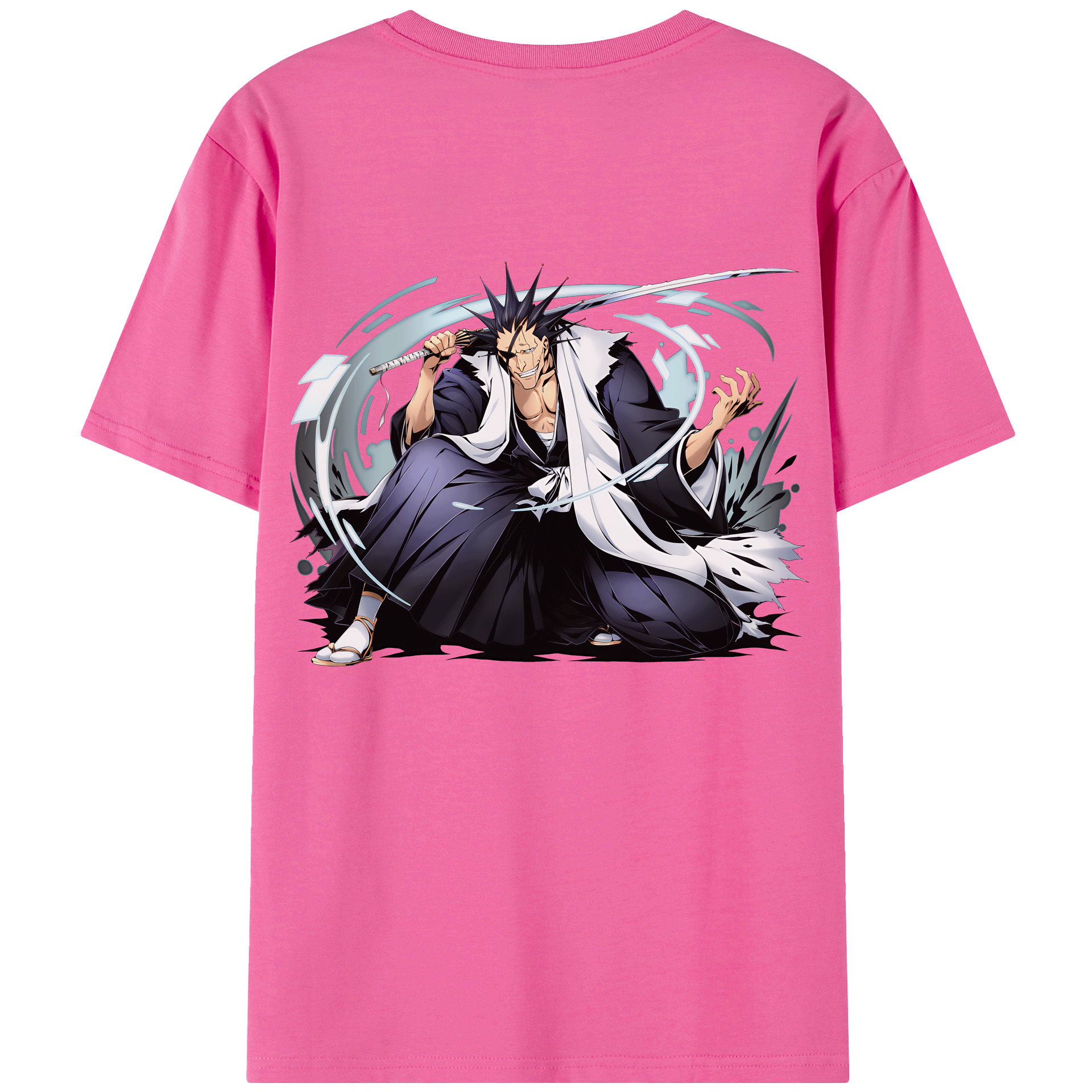 （画像用） ブリーチ ざらき けんぱち BLEACH Zaraki Kenpachi レディース半袖Tシャツ(バックプリント)